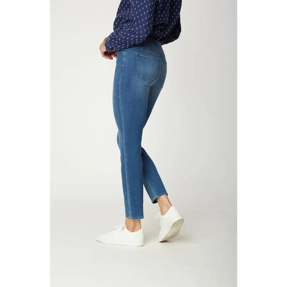 Not Your Daughter's Jeans Pull On Skinny Ankle Jeans Blue NYDJ Women's Size 8P 8 - Picture 7 of 7